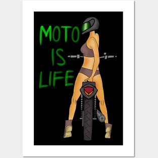 MOTO IS LIFE Posters and Art